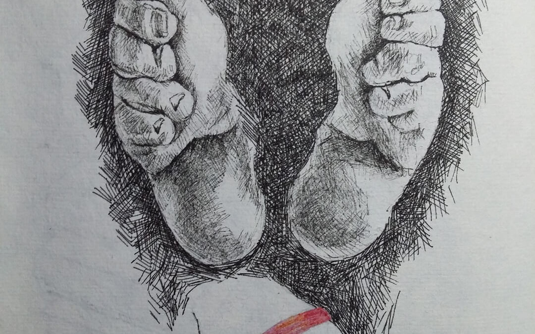 Cruel, pen and ink
