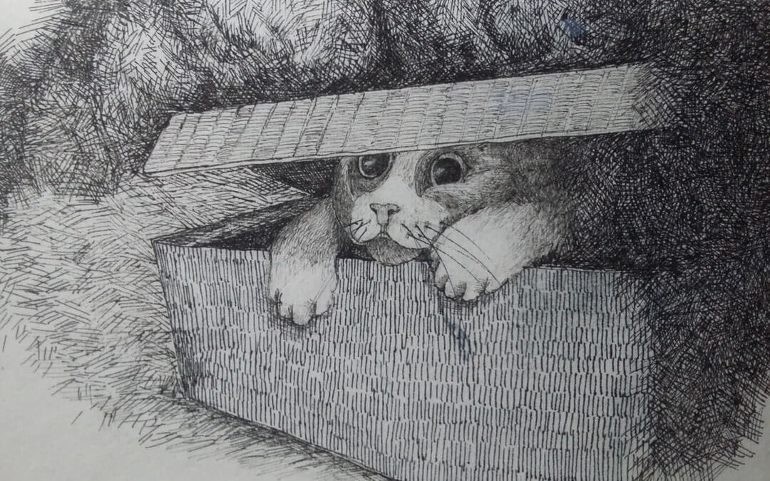 Sketchbook, Thunder, pen and ink