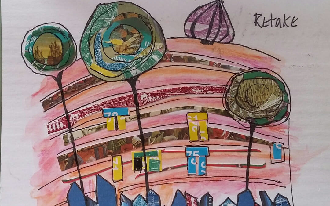 Sketchpack 2019, Hundertwasser, postage stamps collage